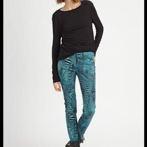 NWT Rag & Bone Peacock Print Legging jeans